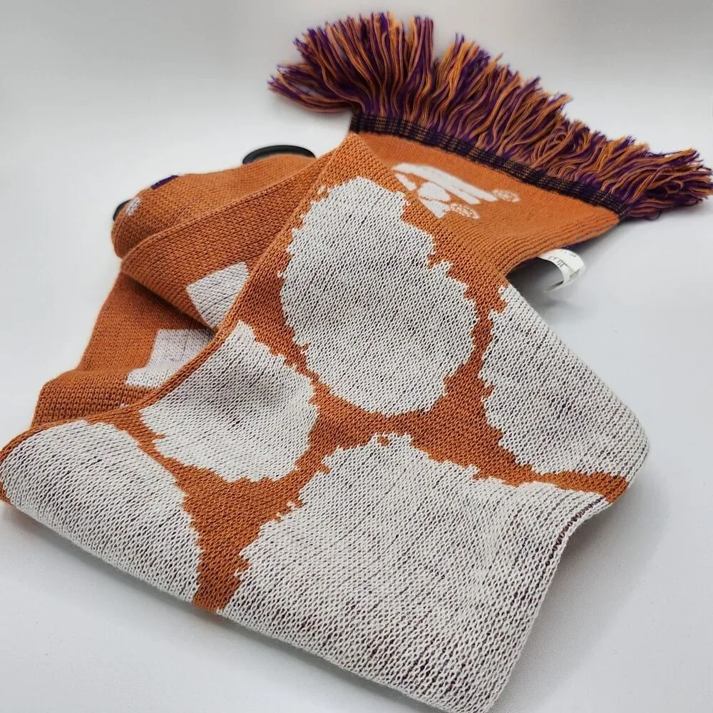FOCO Clemson Tigers Orange & Purple Reversible Scarf (NWT)